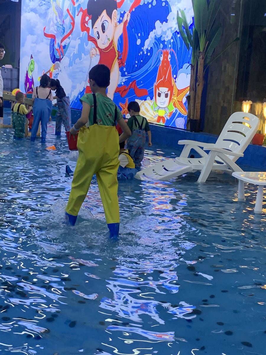 海洋背景戏水